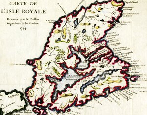 Isle Royale, 1744. N. Bellin. Map 711. Beaton Institute, Cape Breton University
